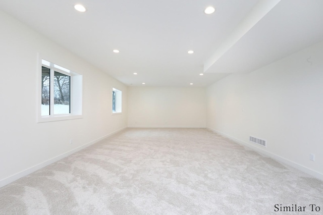 view of carpeted empty room