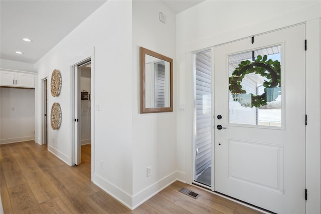 foyer featuring light hardwood / wood-style flooring