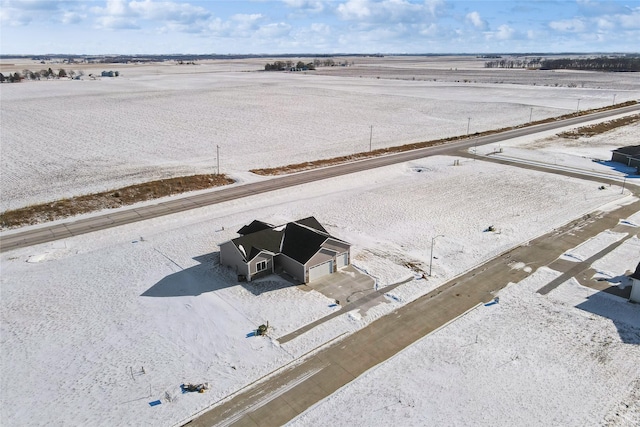 bird's eye view featuring a rural view