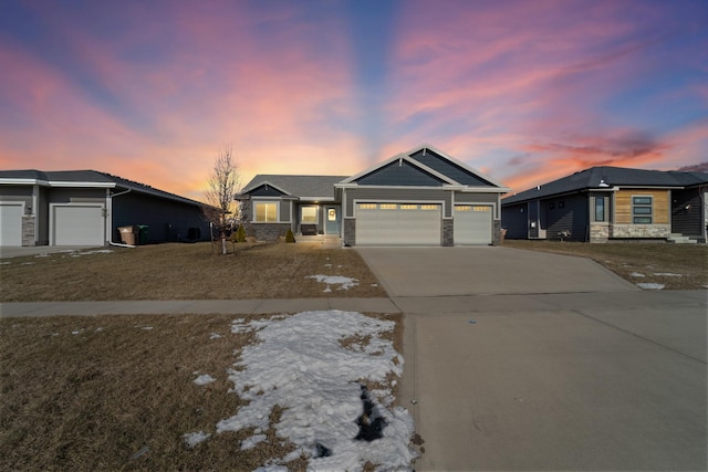 view of front of house featuring a garage