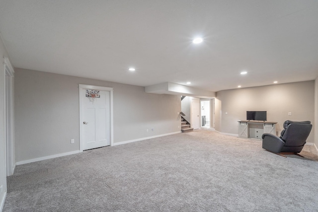 view of carpeted living room