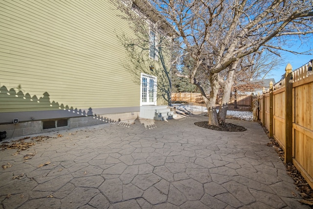 view of patio with french doors