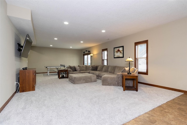 view of carpeted living room