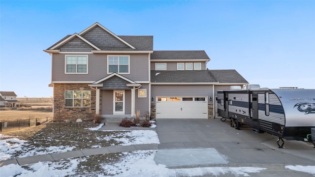 view of front of home featuring a garage