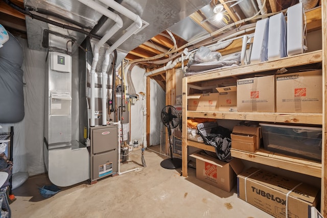 interior space featuring heating unit