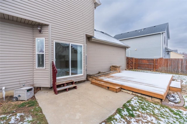 exterior space featuring a wooden deck