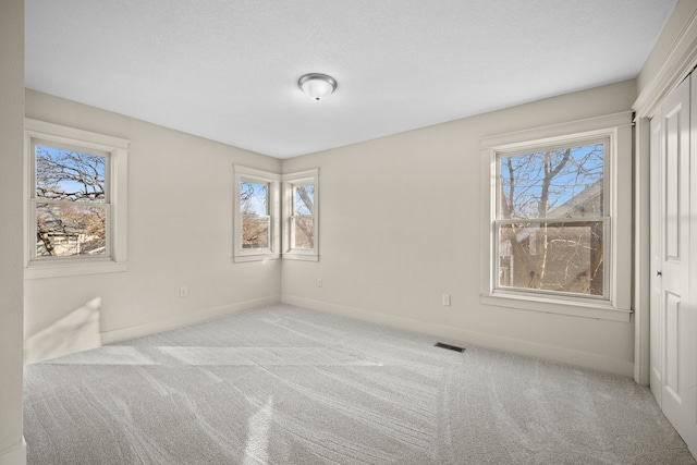 spare room with light carpet and a healthy amount of sunlight