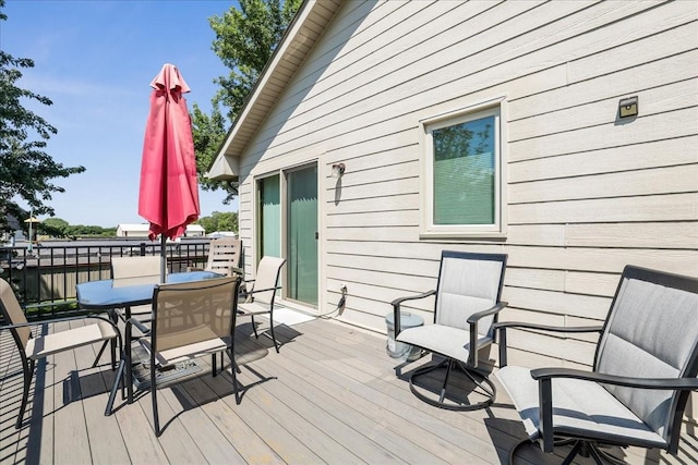 view of wooden deck