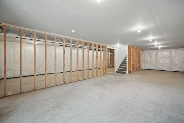 2527 Shaw St, Des Moines, IA 50317 - basement with stairway