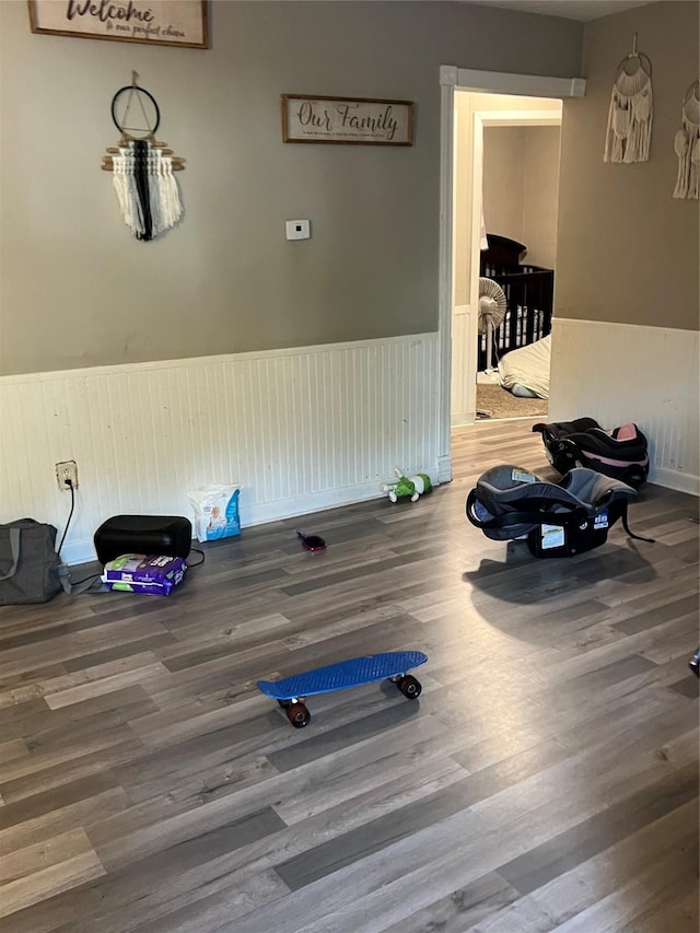 interior space featuring wood-type flooring