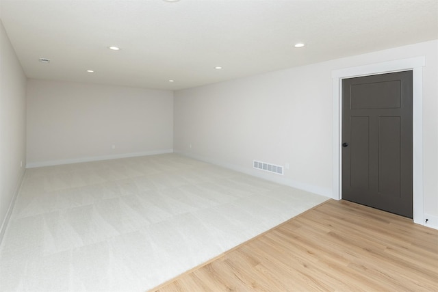 2390 Emma Ave, Des Moines, IA 50321 - spare room featuring recessed lighting and light wood-type flooring