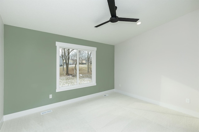 2390 Emma Ave, Des Moines, IA 50321 - carpeted empty room with ceiling fan and recessed lighting