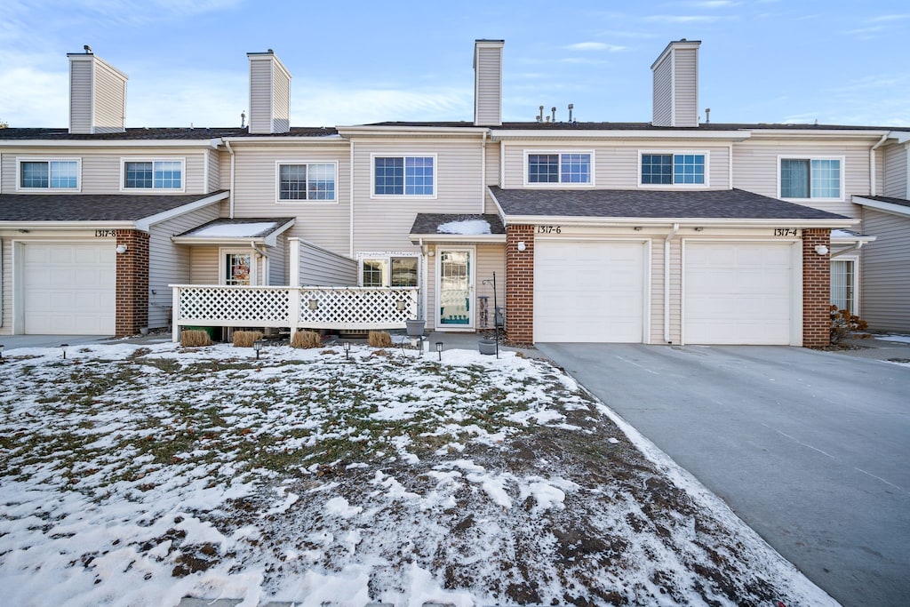 view of property with a garage