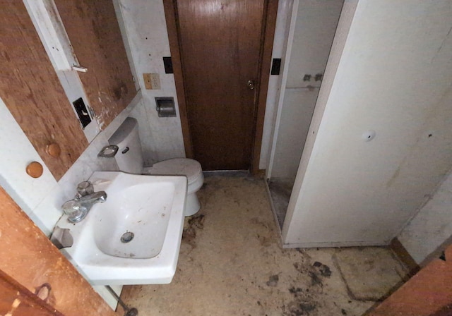 bathroom with toilet and sink