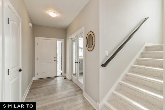 entryway featuring light hardwood / wood-style flooring