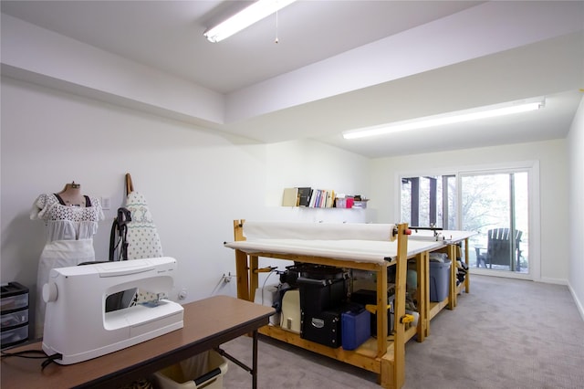 bedroom with carpet floors