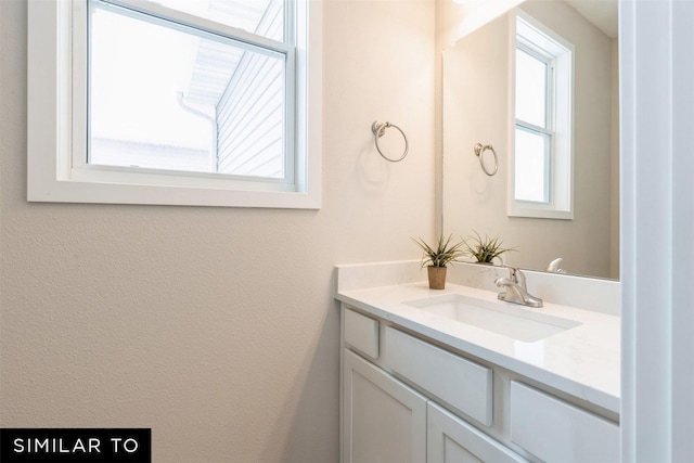 bathroom with vanity