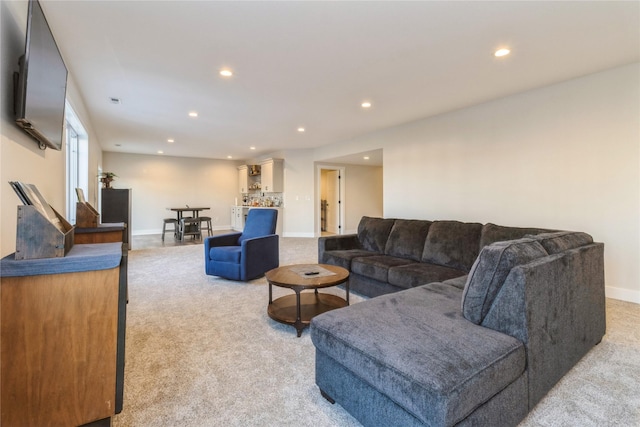 view of carpeted living room