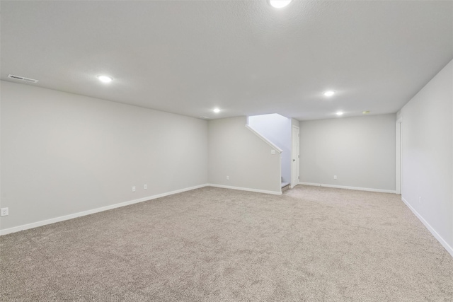 interior space with light colored carpet