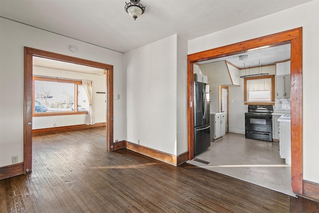 interior space featuring dark wood-type flooring