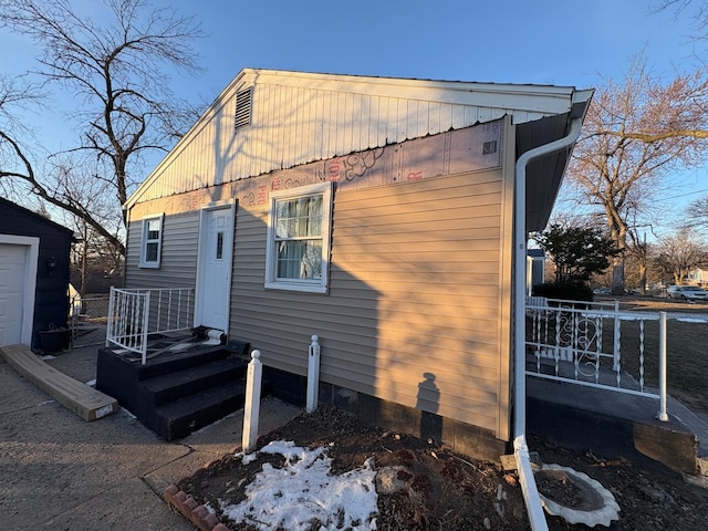 view of back of property