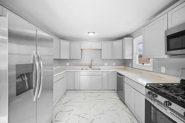 kitchen with sink and stainless steel appliances