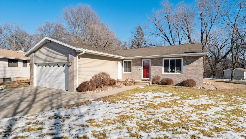 ranch-style house with a garage