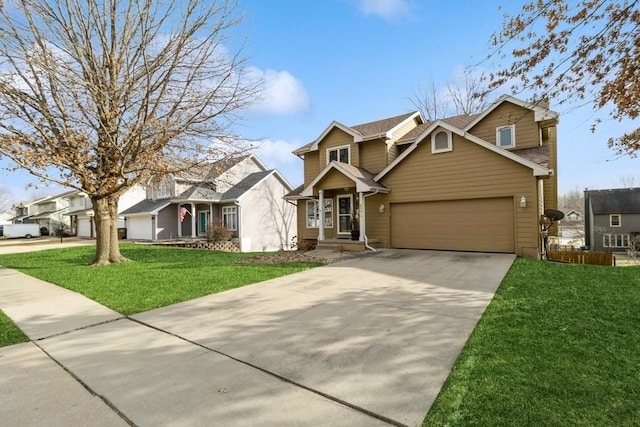 craftsman house featuring a front yard