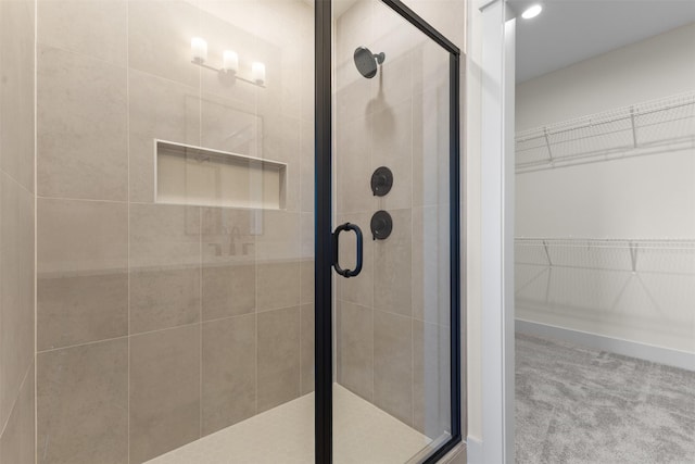 bathroom with an enclosed shower