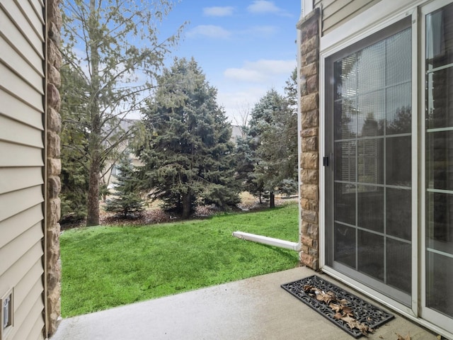 view of yard with a patio