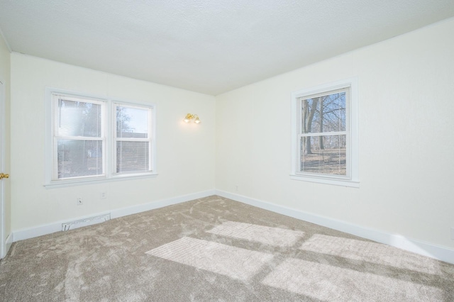 carpeted spare room with plenty of natural light