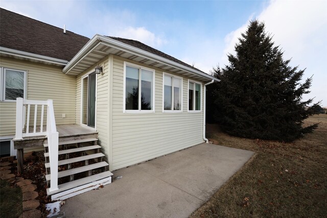 view of home's exterior featuring a patio