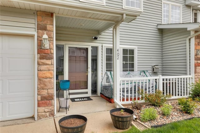 property entrance with a porch