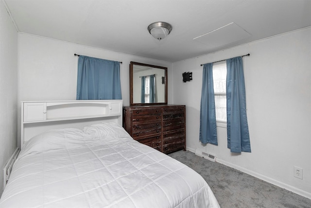 view of carpeted bedroom