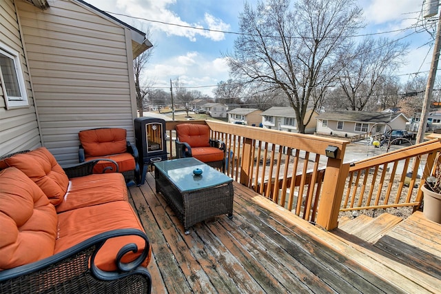 deck featuring an outdoor hangout area