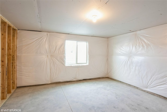 empty room with concrete floors