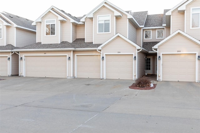 view of property with a garage