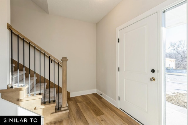 foyer featuring light hardwood / wood-style flooring