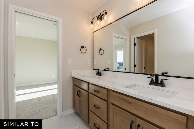 bathroom with vanity