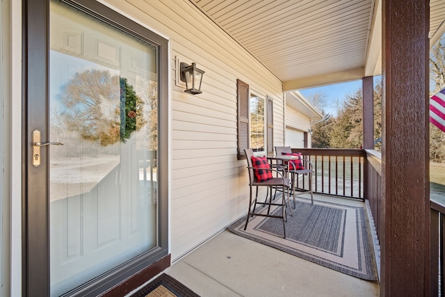 balcony with a porch