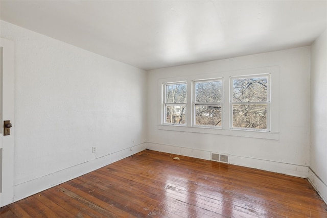 empty room featuring hardwood / wood-style floors