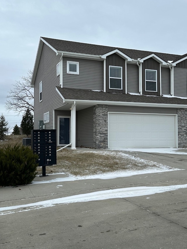 view of front of home featuring a garage