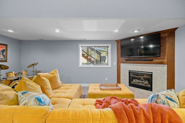 view of carpeted living room