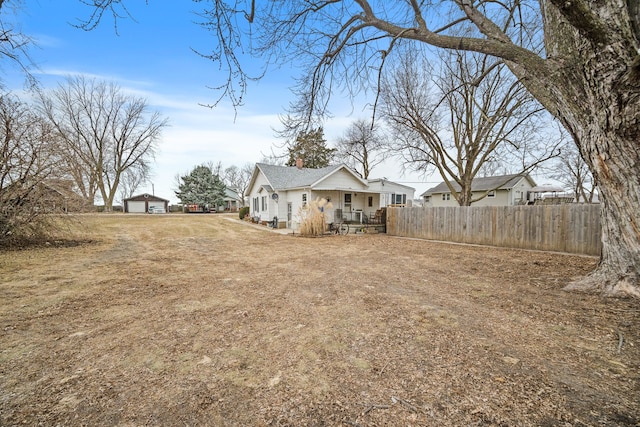 view of yard with covered porch