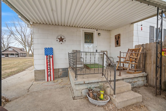 view of entrance to property