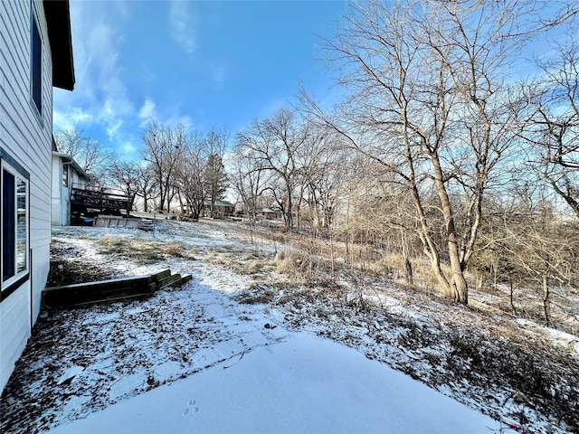 view of snowy yard