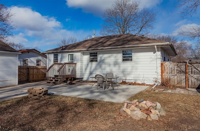 back of property featuring a patio area