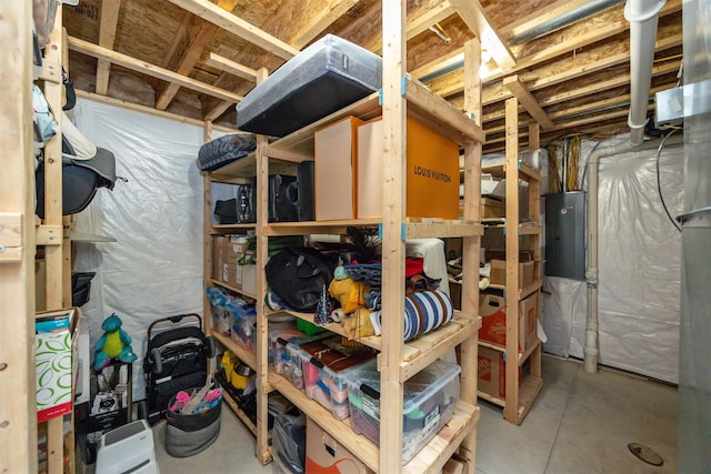 storage featuring electric panel