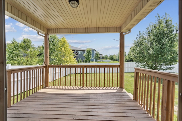 16924 Prairie Dr, Clive, IA 50325 - wooden terrace featuring a fenced backyard