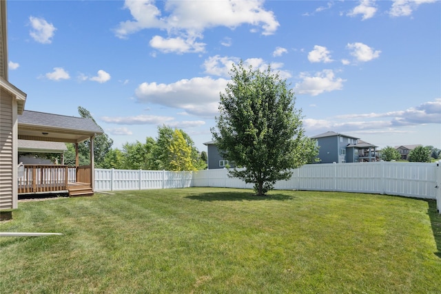 16924 Prairie Dr, Clive, IA 50325 - fenced backyard with a wooden deck